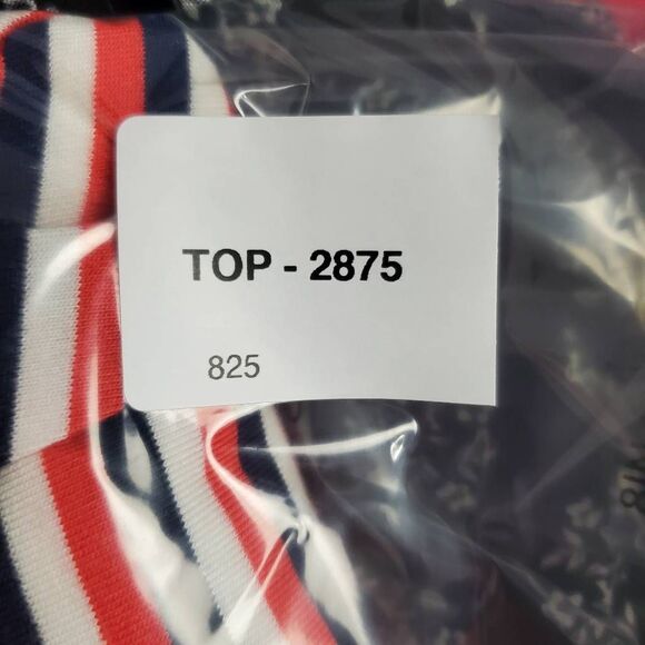 Old Navy Luxe Red White Blue Stripe Sleeveless Tank Top Women’s Medium - Picture 6 of 6